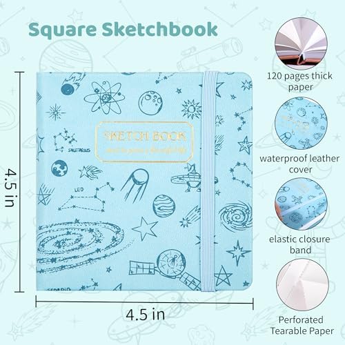 FLYING EAGLE Sketch Book,Hardcover Sketchbook for Kids,4.5x4.5,4 Pack