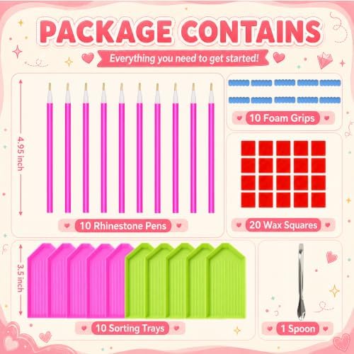 51PCS Diamond Painting Tool Kit, Rhinestones Picker Tool Set