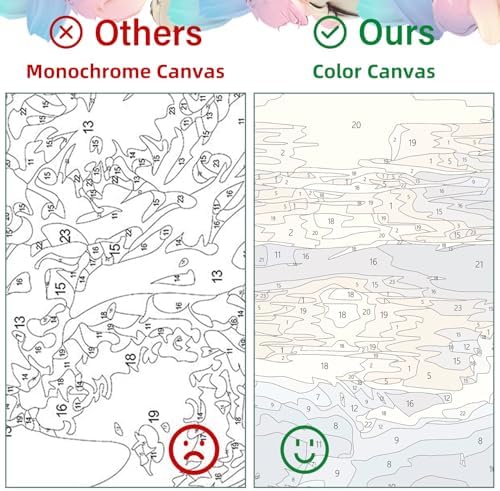Flower Paint by Numbers Kit for Adults Paint by Number for Adult Beginner