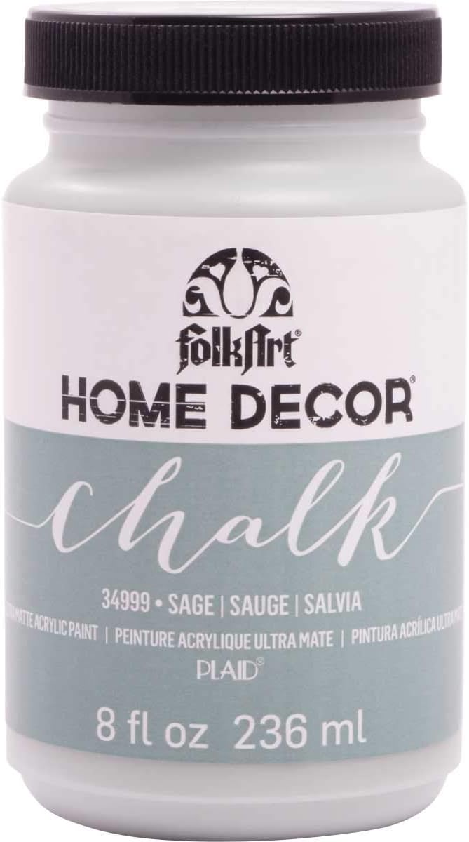 FolkArt Home Decor Chalk Furniture & Craft Paint in Assorted Colors, 8 ounce, Sage