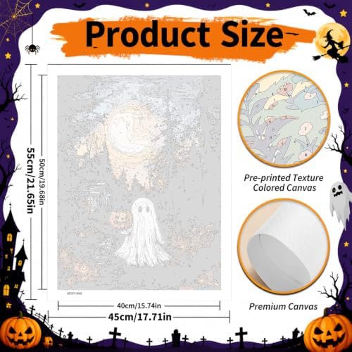 SUJINMEI Halloween Paint by Numbers Kit for Adults Without Frame 16X20 inch