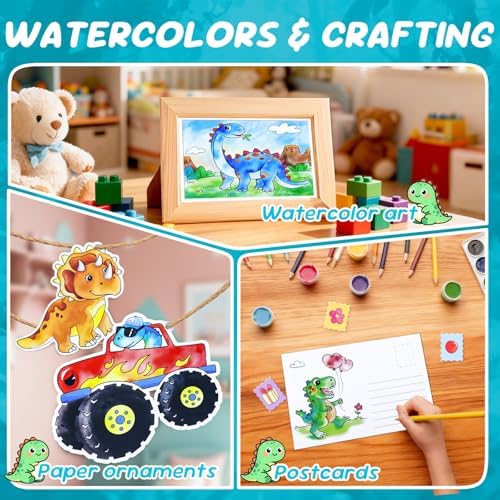 CHICAUP Paint with Water Coloring Books for Kids, Mess Free Watercolor Painting Kit Painting Activity for Kids Ages 3-5 4-8, Arts Crafts Drawing Gift Toy for Boy Girl