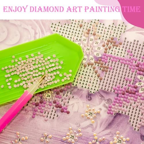 Affrolling 90 Pcs Diamond Art Tools, Drill Pens Trays Glue Clay