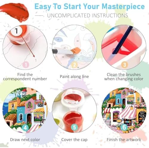 AIBOERL Paint by Numbers Kit for Adults Beginner,Landscape, 12X16In
