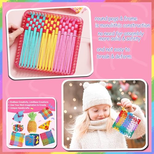 REENLIV Upgraded Weaving Loom Kit Toys for Kids & Adults, DIY Arts & Crafts