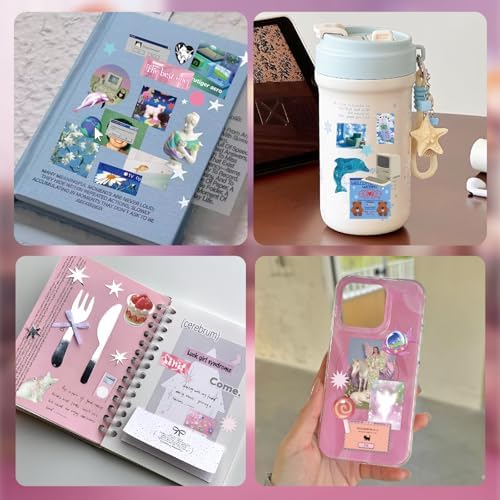 2 Pack Y2K Sticker Book Set 60 Sheets 800+ Vintage Aesthetic Stickers