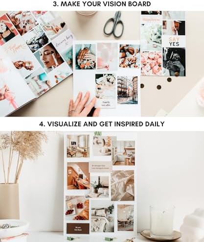 Lamare Vision Board Book -1000+ Images, Vision Board Supplies for Women