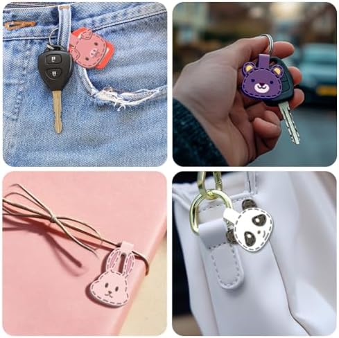 beinkmake 10Pcs Animals Keychain Polymer Clay Cutters for Adults Cute Animals Avatars Polymer Clay Keychain Cutter for Jewerly Making Birthday Party Gifts DIY Supplies