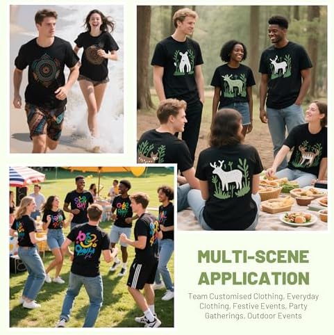 Joyclub 5 Pack Sublimation Shirts Blanks Bulk Polyester Unisex S-2XL | Wholesale crew neck short sleeve for heat transfer and vinyl; mixed sizes simplify team, event and small-batch planning gifts
