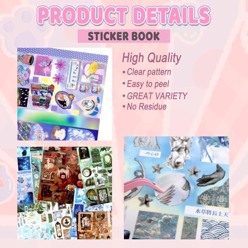 30 Sheets Japanese Sticker Book 990+ Vintage Aesthetic Scrapbook Journal Stickers Cute Korean Stickers for Journaling Scrapbooking Supplies Kawaii Sticker for Kids Adult DIYCosmtic Books
