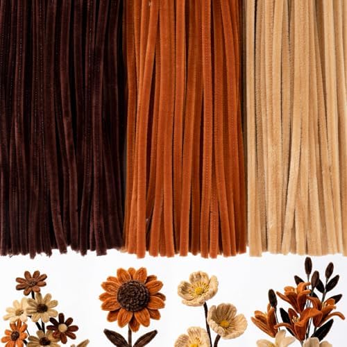Caydo 300 Pieces Brown Pipe Cleaners
