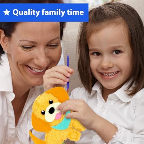 KRAFUN Puppy & Kitten Sewing Kit for Kids Ages 6+ | 8 Dolls