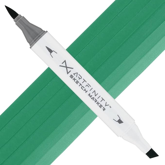 Artfinity Sketch Markers - Grass Green BG5-6, Vibrant, Professional, Dye-Based Alcohol Markers for Artists, Drawing, Travel, & More