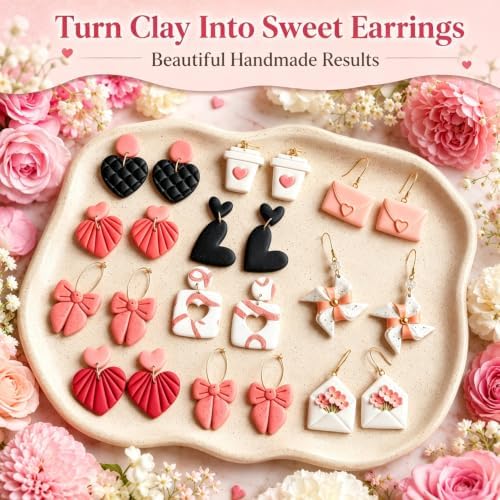 11pcs Valentine Clay Cutters for Earrings, Wedding Theme