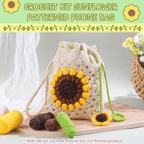 Pnytty Crochet Bag Kit, Crochet Kit for Beginners with Crocheting Tools