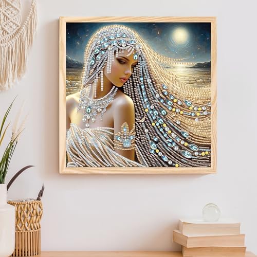 AiYuanzsh 5D Special Shaped Diamond Painting Kit - Beautiful Goddess Queen Design, Unique Crystal Rhinestone Diamond Art Set for Beginners and Adults, Perfect for Home Wall Decor and Holiday Gifts