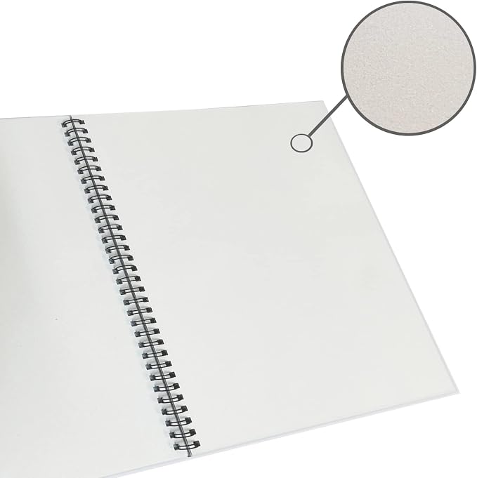 GIFTEXPRESS Pack of 12 Letter Size Sketch Book Bound Spiral Premium Sketch Pads Set, Pencil Sketch Book 30 Sheets Each, 8.5" X 11" Side Wire Bound, White Blank Paper Sheets for Pencil, Ink, Pastel