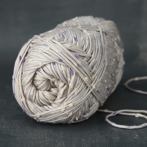 Loops & Threads Flecks Yarn - Yarn for Knitting, Crochet, Weaving, and Arts & Crafts - Silver, Acrylic Blend, 6.53 oz