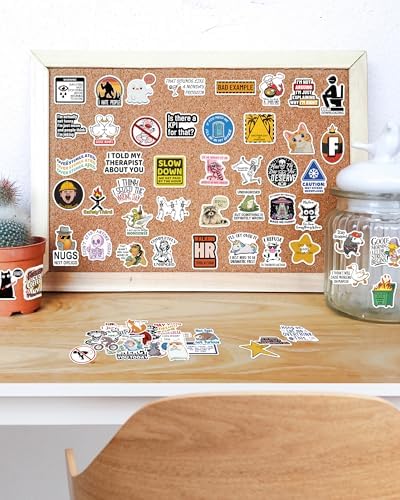 300 Pcs Funny Stickers for Adults, Sticker Pack for Water Bottle Laptop | Scrapbook Planner Journal Stickers Supplies, Waterproof Vinyl Meme Sticker, Gifts for Men Women, Hard Hat Bumper Decal