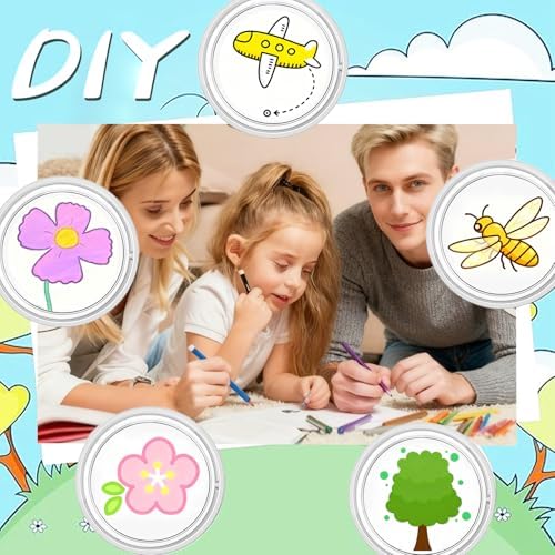 25 Pcs 2.3 Inch Clear Acrylic Blank Button Pins, DIY Craft Badge Making Supplies for Custom Photo Buttons, Homemade Badges, School Projects, Team & Event Badges
