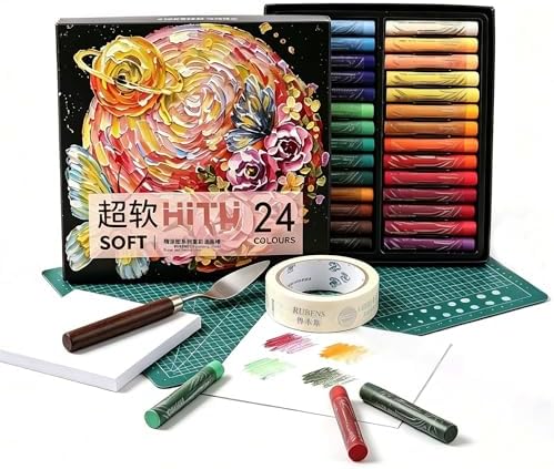 rubens 57 PCS Soft Oil Pastels Kit for Beginner Drawing