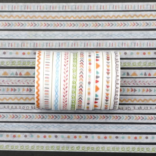 10 Rolls Sparkling Washi Tape Set - Decorative Gold Foil Tapes for Journals, Scrapbooks, DIY Crafts, and Gift Wrapping