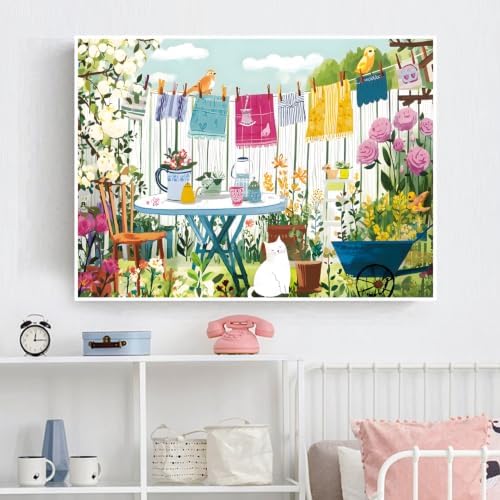 YOLENIX Garden Diamond Art Kits for Adult Diamond Painting Kit for Beginner