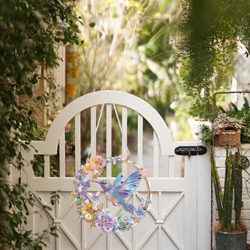 AIBOERL 2 Pack Diamond Art Kits for Adults, Bird Acrylic Hanging Suncatcher