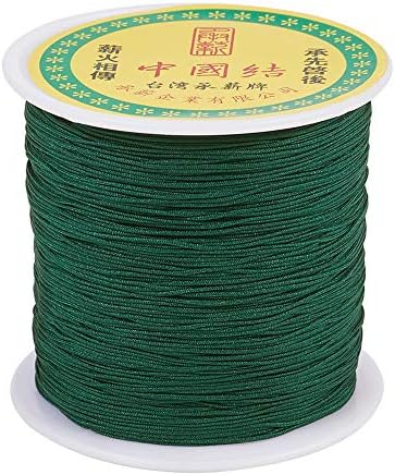 Elecrelive 150Yard Braided Nylon Crafting Thread Dark Green Beading String