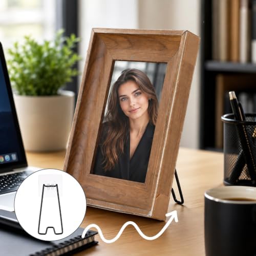 Xthrotsenk 4 Pcs Picture Frame Stand, Stainless Steel Picture Frame Stand