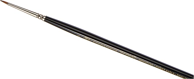 Winsor & Newton Series 7 Kolinsky Sable Miniature Watercolor Brush - Short Handle Round #1 | The World's Finest Watercolor Brush, Kolinsky Sable Hair, Rust-proof, Seamless Nickel Plated Ferrules, Hand-Made in England