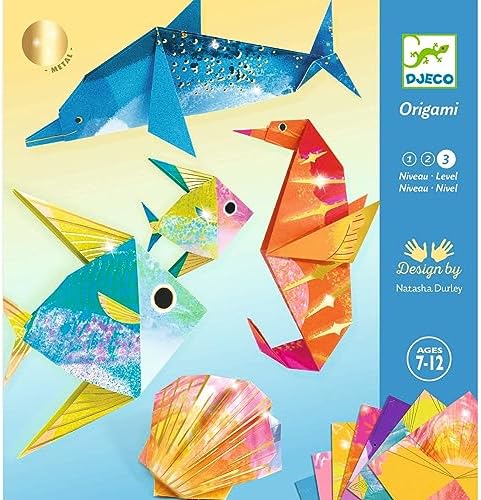 DJECO Origami Paper Craft Kit - Sea Creatures (Level 3)