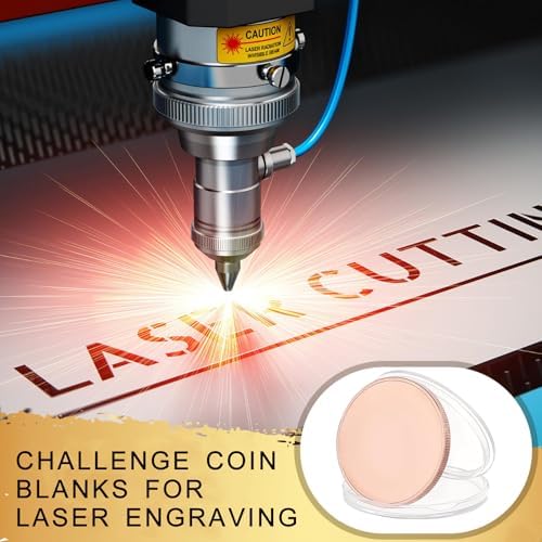 Blank Coins for Laser Engraving Blank Challenge Coins Bulk, Zinc Alloy Engraving Coin Blanks, Metal Stamping Blanks 40mm Diameter with Plastic case for DIY Crafts (Raw Zinc Alloy Finish-10pcs)