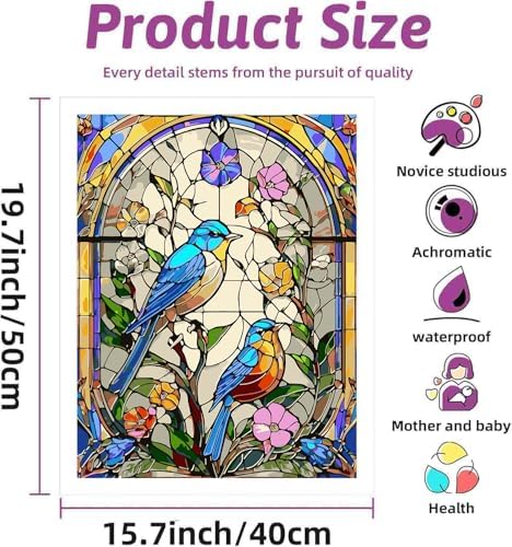 DYAIANGMU Bird Paint by Numbers Kit for Adults Beginners 19.6X15.7 inch