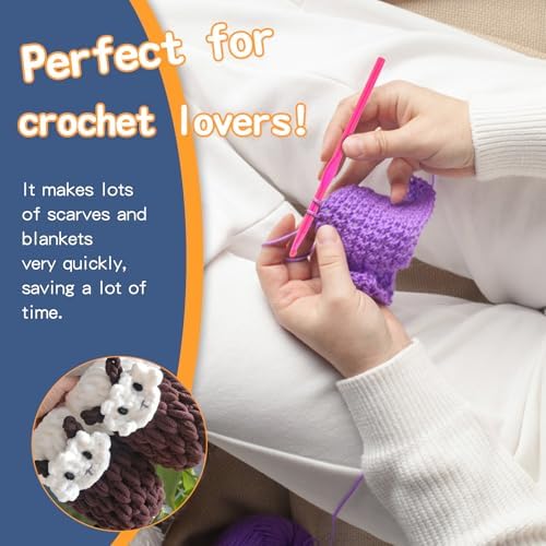 QMNNMA 5 mm Crochet Hook, Ergonomic Crochet Hooks, Crochet Needles