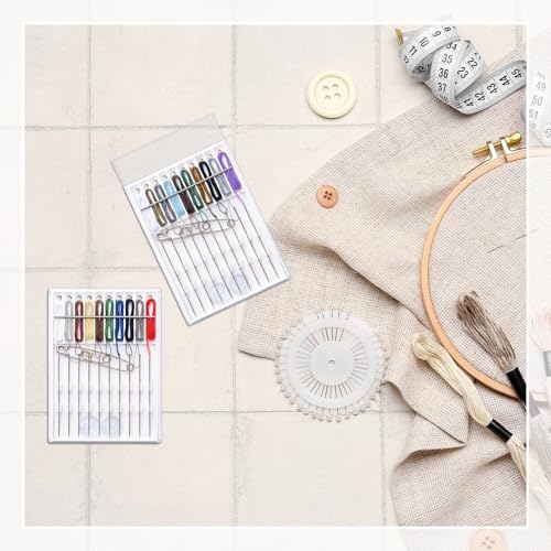 Hestya Pre Threaded Needles Hand Sewing Quick Fix, Rich Color