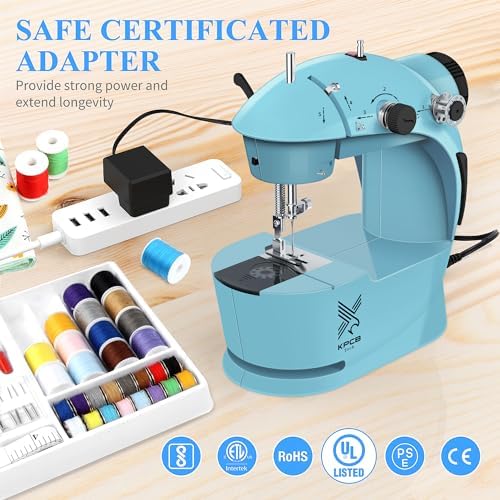 Sewing Machine for Beginners with Fabrics&Finger Guard, Mini Size