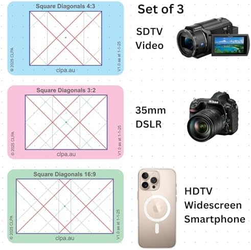 Square Diagonals Directors Viewfinder Card