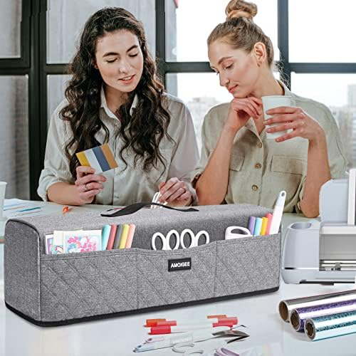AMOIGEE Dust Cover with Pockets for Cricut Accessories, Supplies and tools