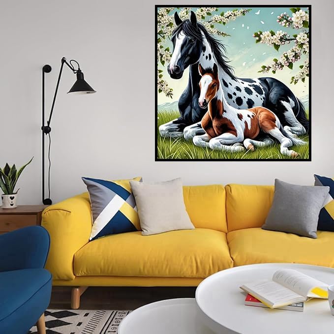 Axquilon Horse Diamond Art Kits for Adults 12x12 inch