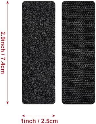 Nylon Heavy Duty Hook and Loop Tape with Adhesive, Double Sided Strong Backing Tape for Crafts, Office, Wall Adhesive Tape (20 Sets of 1x3 inch)