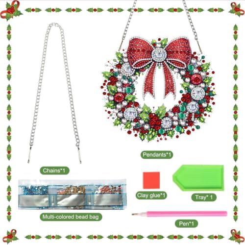 Christmas Hanging Diamond Art Kits for Adult DIY Diamond Painting Kit