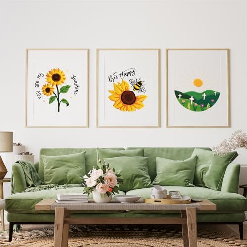 Louise Maelys Sunflower Bee Embroidery Kit for Beginners Gift DIY Set
