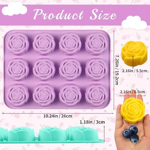 Large Rose Silicone Mold for Chocolate Strawberry 24 Cavity