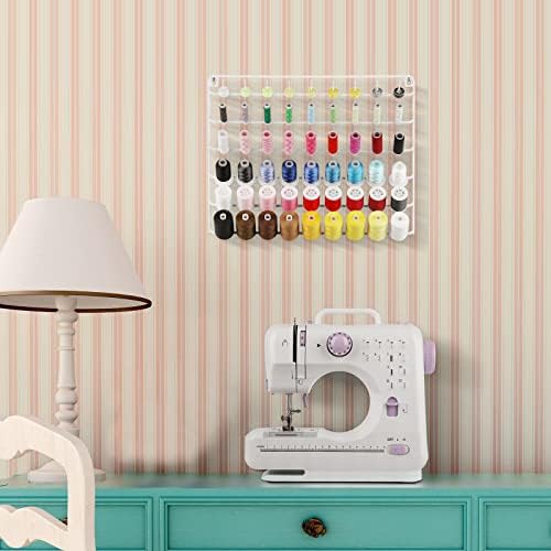 YBING Thread Holder Wall White, 54-Spool Sewing Thread Rack