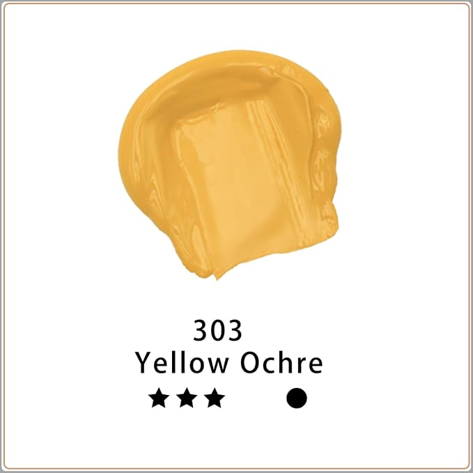 Artecho Yellow Ochre Acrylic Paint 500ml / 17oz Large Bottle
