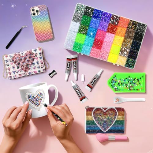 60000Pcs Bedazzling Kit with Rhinestones 3mm
