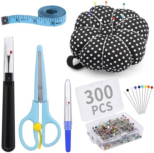 300 Pieces Sewing Pins Cushion, Pin Cushion for Sewing, Straight Pins