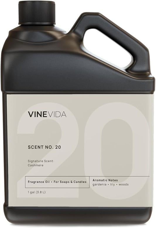VINEVIDA [128oz] Cashmere Fragrance Oil for Candle Making - Made in USA Scents for Soap Making - Natural Candle Fragrance Oil