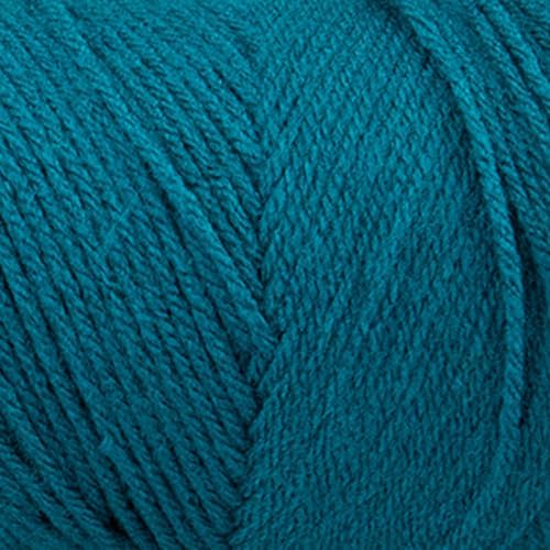 Craft County Size 4 (Medium) 100% Acrylic Fiber Yarn – Variety of Color and Pattern Options – Great for Crochet, Knitting, and Weaving (Real Teal)